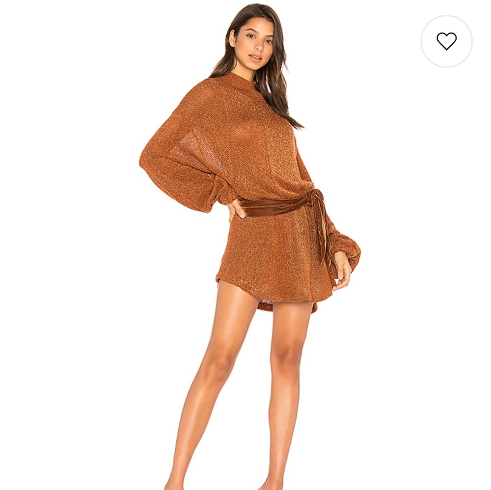 🎆FREE PEOPLE FETE METALLIC SWEATER DRESS